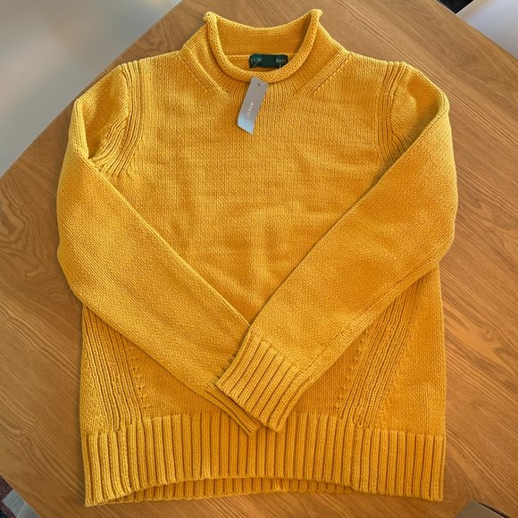 NWT J.Crew Always Women's 1988 Rollneck Sweater in Yellow/Gold - Small - Picture 2 of 3